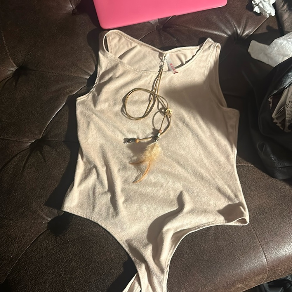 Suede body suit Medium